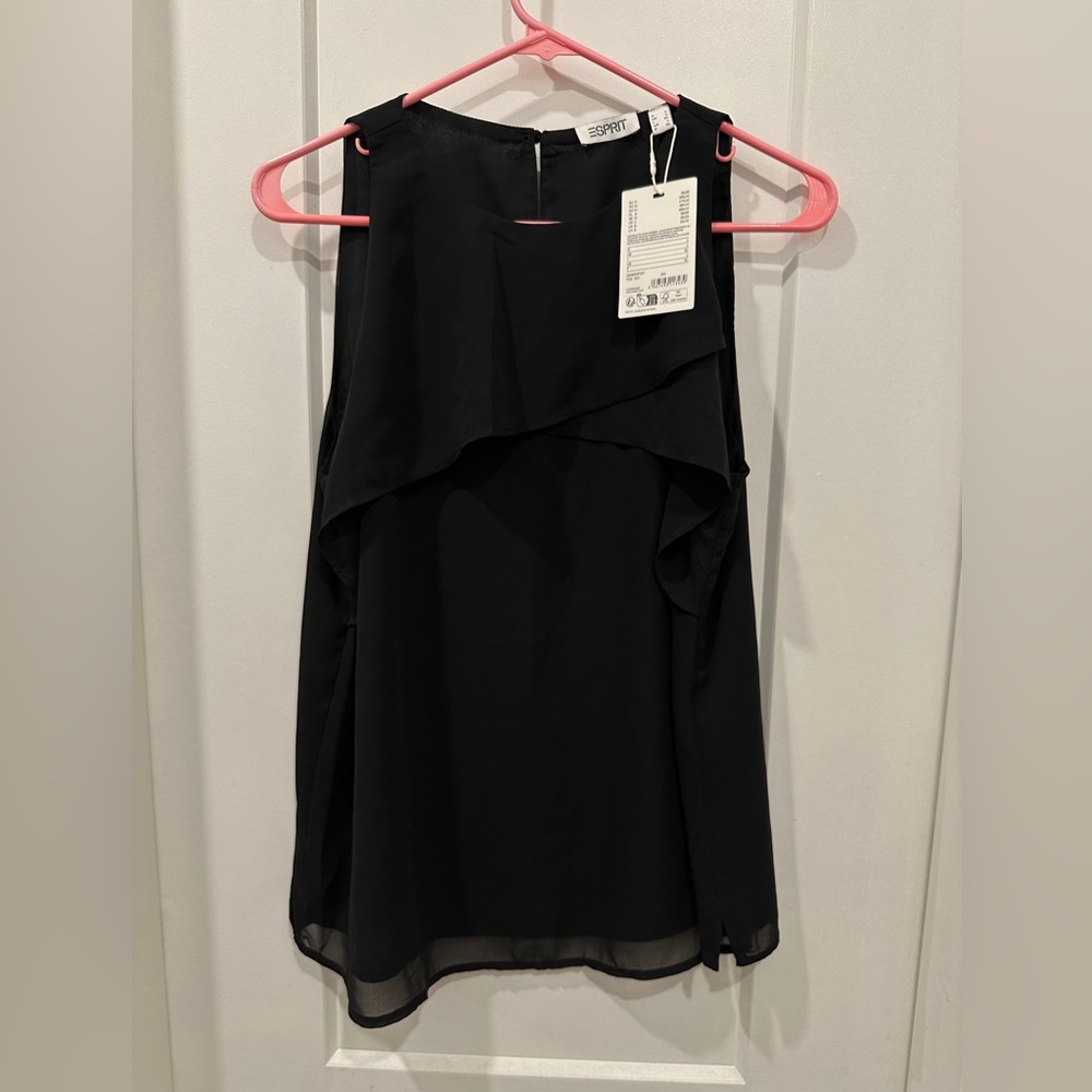 Women’s Sleeveless Black Blouse